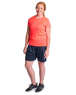 B67285507 Womens Mesh Shorts, Black - 2XL