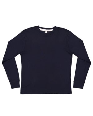 Picture of LAT B04338654 Adult Baby Rib Pajama Top&#44; Navy - Medium