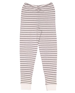 Picture of LAT B04438822 Adult Baby Rib Pajama Pants&#44; Heather & White Stripe - Extra Small
