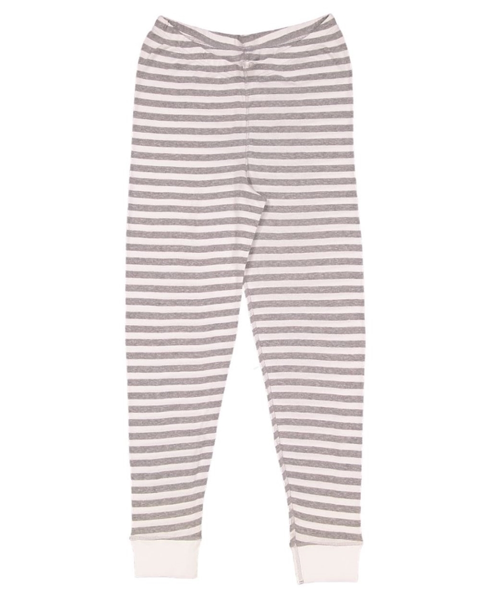 Picture of LAT B04438602 Adult Baby Rib Pajama Pants&#44; Kelly & White Stripe - Extra Small