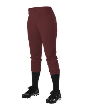 Picture of Alleson Athletic B40485526 Girls Fastpitch Pants&#44; Red - Extra Large