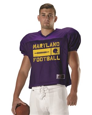 B43485535 Practice Mesh Football Jersey, Maroon - Large & Extra Large
