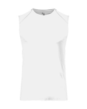 B21185096 Fitted Battle Sleeveless T-Shirt, Graphite - Extra Large