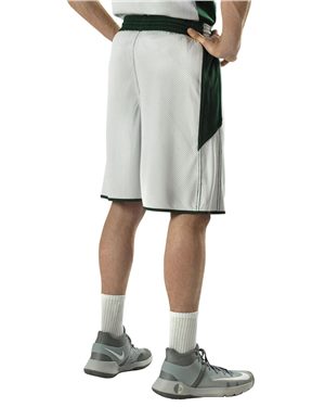Single Ply Reversible Basketball Shorts, Royal & Gold - Extra Large