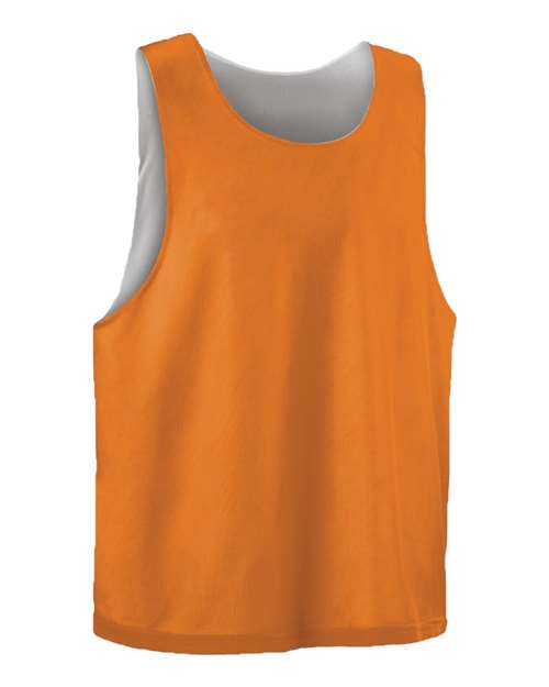 Picture of Alleson Athletic B47385662 Womens Lacrosse Reversible Pinnie&#44; Orange & White - Extra Small