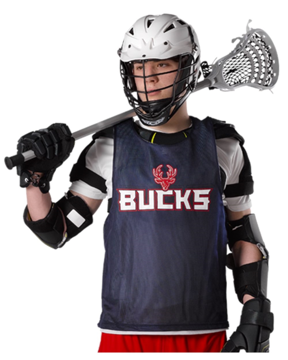 B47485533 Youth Lacrosse Reversible Pinnie, Maroon & White - Small & Medium