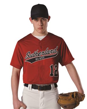 B01485654 Youth Dura Light Mesh Baseball Jersey, Navy - Medium