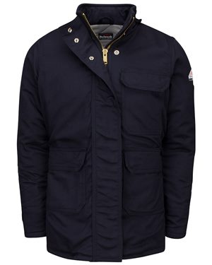 Picture of Bulwark B14730654 Womens Deluxe Parka&#44; Navy - Medium