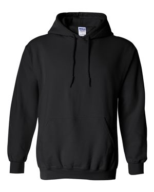 Picture of Gildan B22060504 Heavy Blend Hooded Sweatshirt, Black - Medium