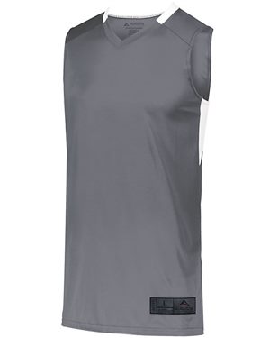 Step-Back Basketball Jersey, Dark Green & White - Small