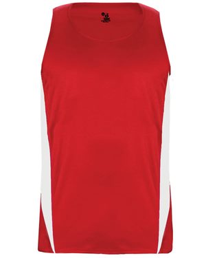 Picture of Alleson Athletic B12785536 Youth Stride Singlet&#44; Maroon & White - Extra Large