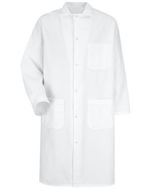 Picture of Red Kap B07030004 Gripper - Front Butcher Frock - Interior Chest Pocket, White - Medium