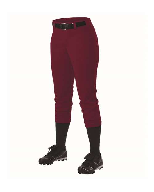 Picture of Alleson Athletic B39785536 Womens Belt Loop Fast-Pitch Pants&#44; Maroon - Extra Large