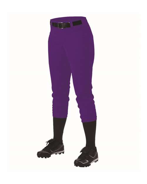 Picture of Alleson Athletic B39885673 Girls Belt Loop Fast-Pitch Pants - Purple - Small