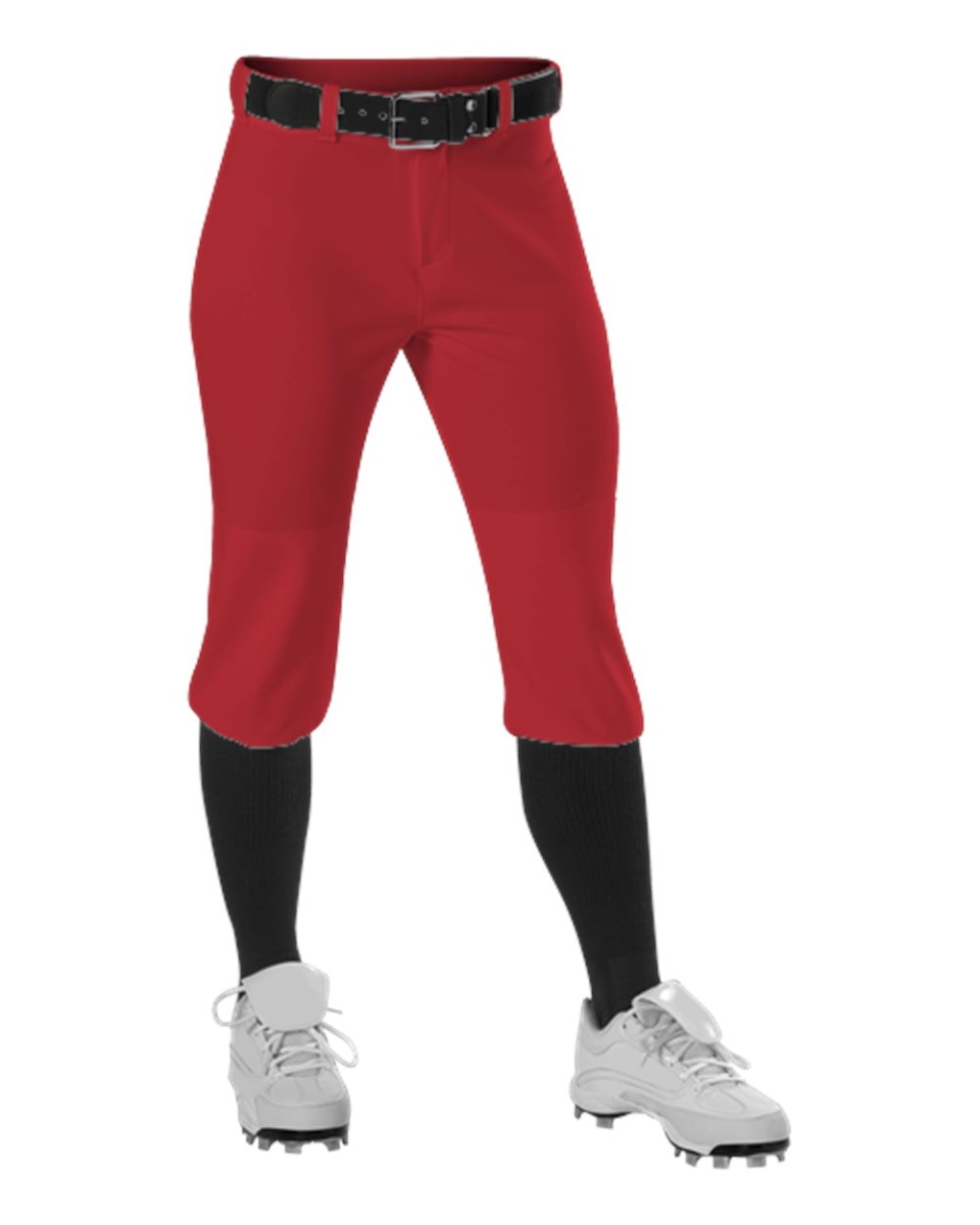 Picture of Alleson Athletic B40185522 Womens Fastpitch Knicker Pants&#44; Red - Extra Small