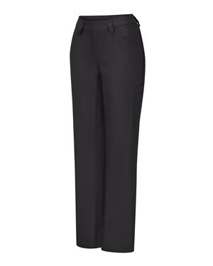 Picture of Red Kap B73230504 Womens Lightweight Crew Pants, Black Unhemmed - Size 4