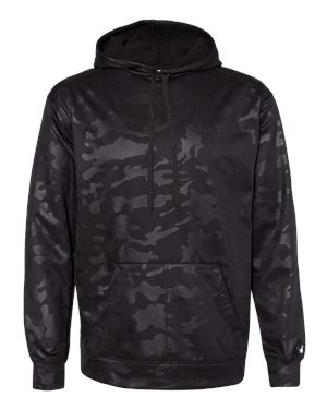 B01785504 Monocam Embossed Hooded Sweatshirt, Black Monocam - Medium