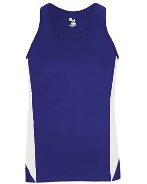 Picture of Alleson Athletic B17885122 Stride Womens Singlet&#44; Gold & White - Extra Small
