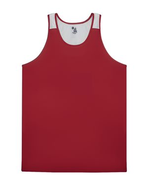 Picture of Alleson Athletic B19785505 Youth Ventback Singlet&#44; Black & White - Large
