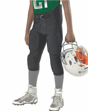 Picture of Alleson Athletic B51085094 Intergrated Football Pants, Charcoal - Medium