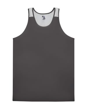 Picture of Alleson Athletic B88385752 Ventback Singlet&#44; Royal & White - Extra Small