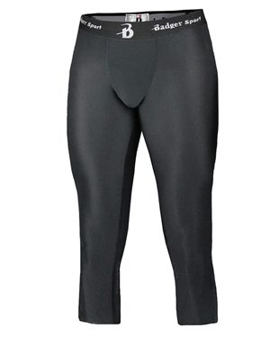 Picture of Badger B14985503 Youth Calf Length Compression Tight, Black - Small