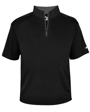 Picture of Badger B16585754 B-Core Quarter-Zip T-Shirt&#44; Royal & Graphite - Medium