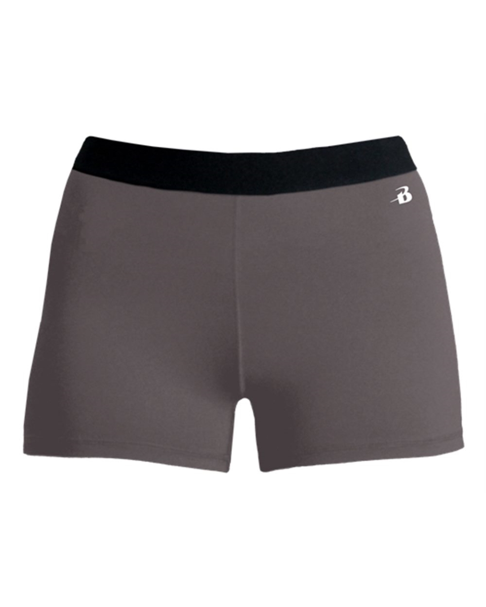 Picture of Badger B12085134 3 in. Womens Pro-Compression Shorts, Graphite - Medium