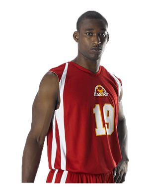 B35585526 Reversible Basketball Jersey, Red & White - Extra Large