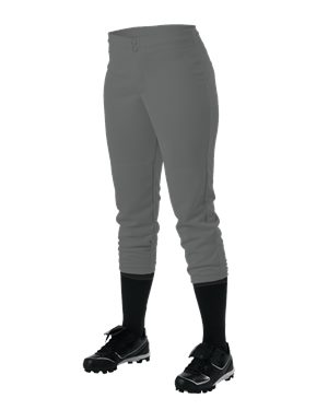 Picture of Alleson Athletic B40385585 Womens Fastpitch Pants&#44; Grey - Large