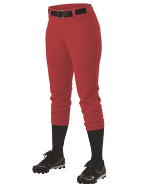 Picture of Alleson Athletic B39785506 Womens Belt Loop Fast-Pitch Pants, Black - Extra Large