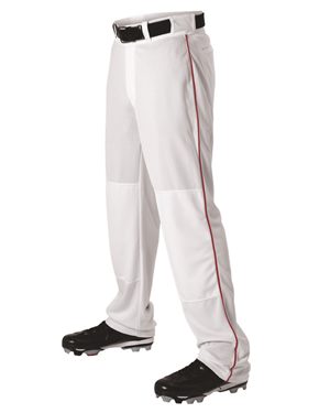 Picture of Alleson Athletic B41185504 Youth Baseball Pants with Braid&#44; Black & White - Medium
