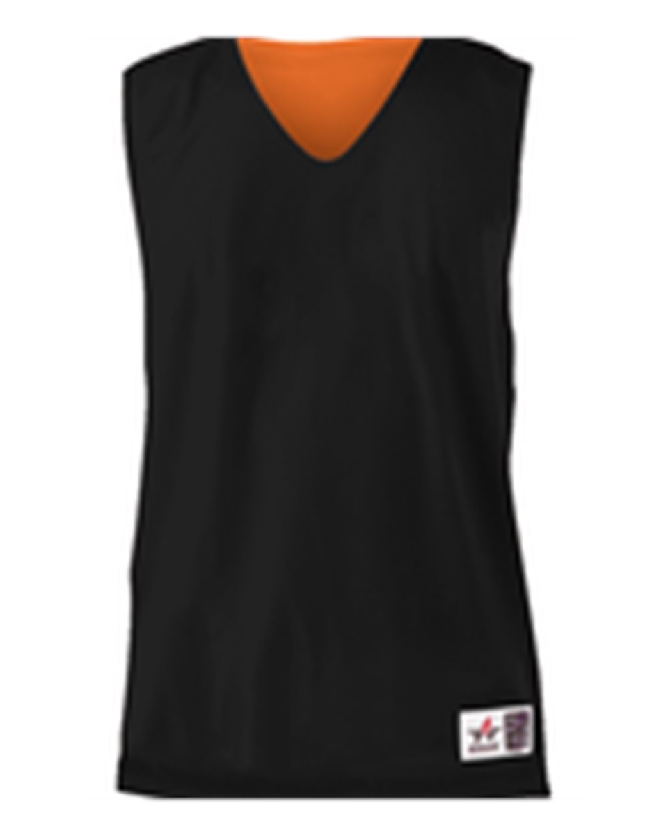 B36885103 Unisex Reversible Mesh Tank Top, Black & Orange - Small