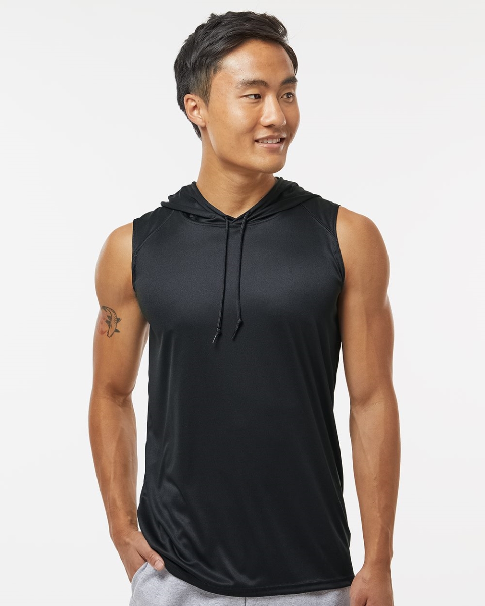 B05385534 B-Core Sleeveless Hooded T-Shirt, Maroon - Medium