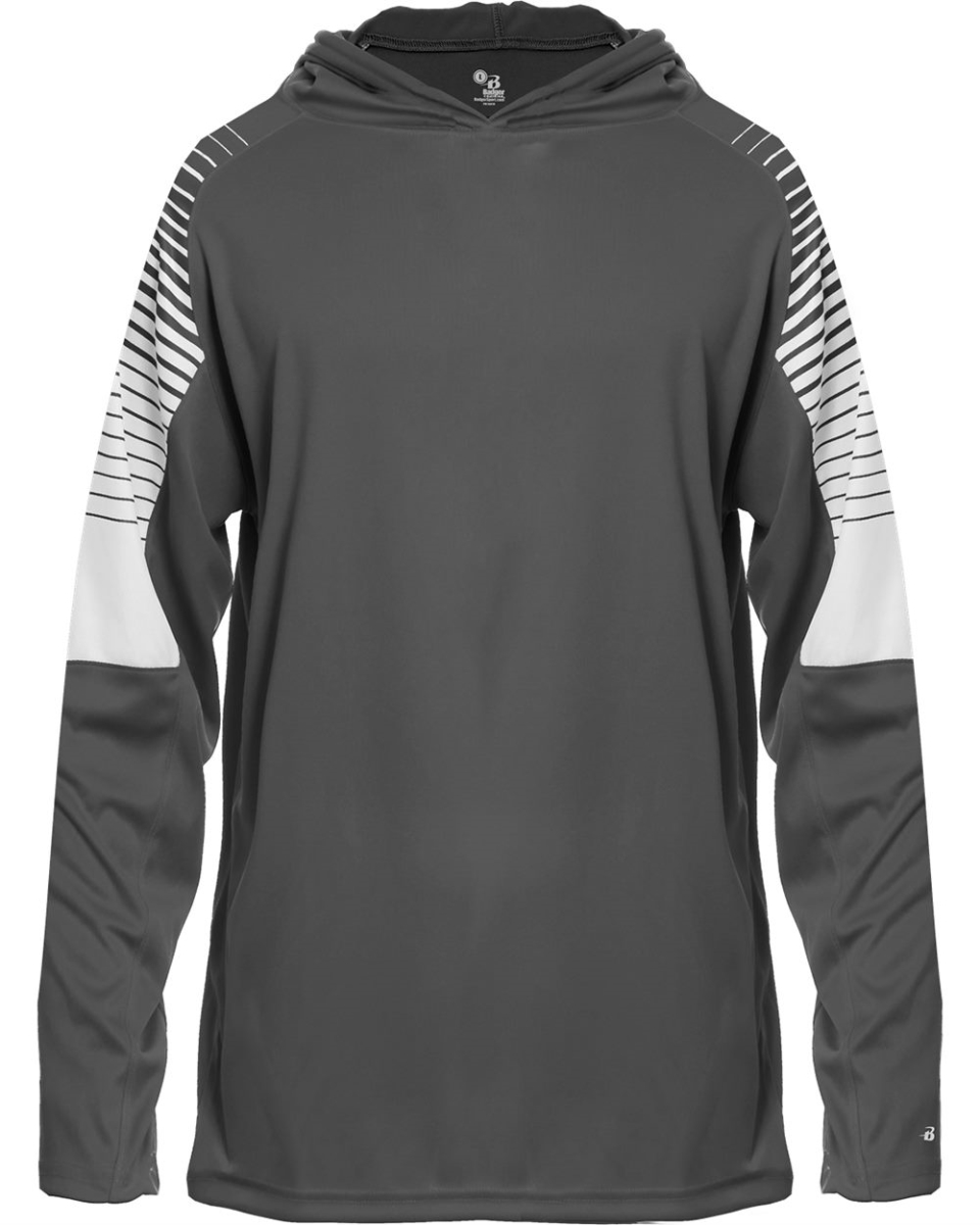B69285706 Youth Lineup Hooded Long Sleeve T-Shirt, Red - Extra Large