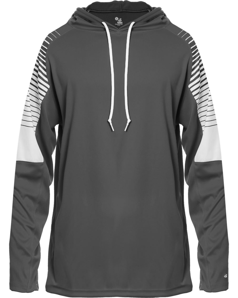 B69585706 Lineup Hooded Long Sleeve T-Shirt, Red - Extra Large
