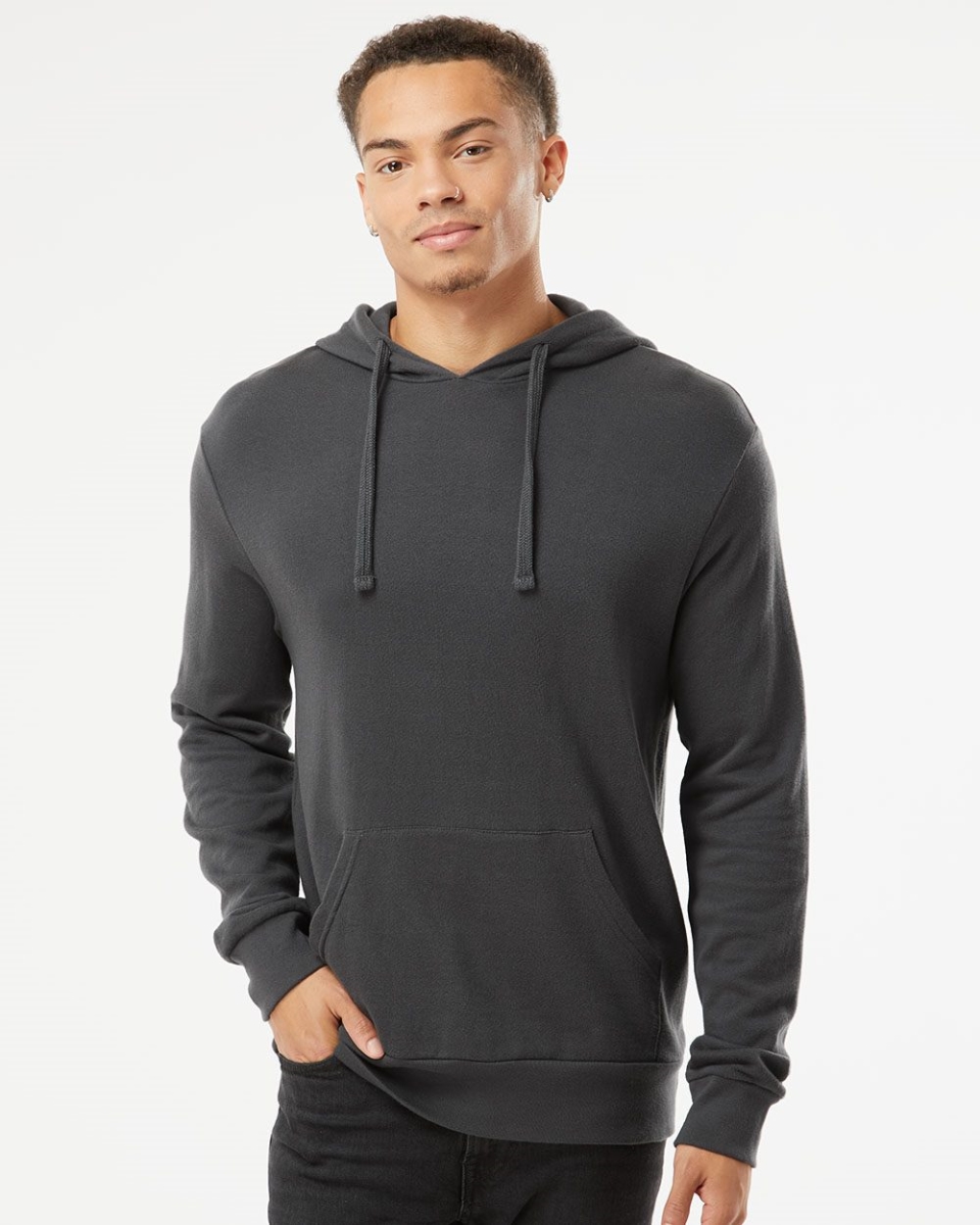 Picture of Alternative B00812787 Challenger Lightweight Eco-Washed French Terry Hooded Pullover&#44; Royal - 2XL
