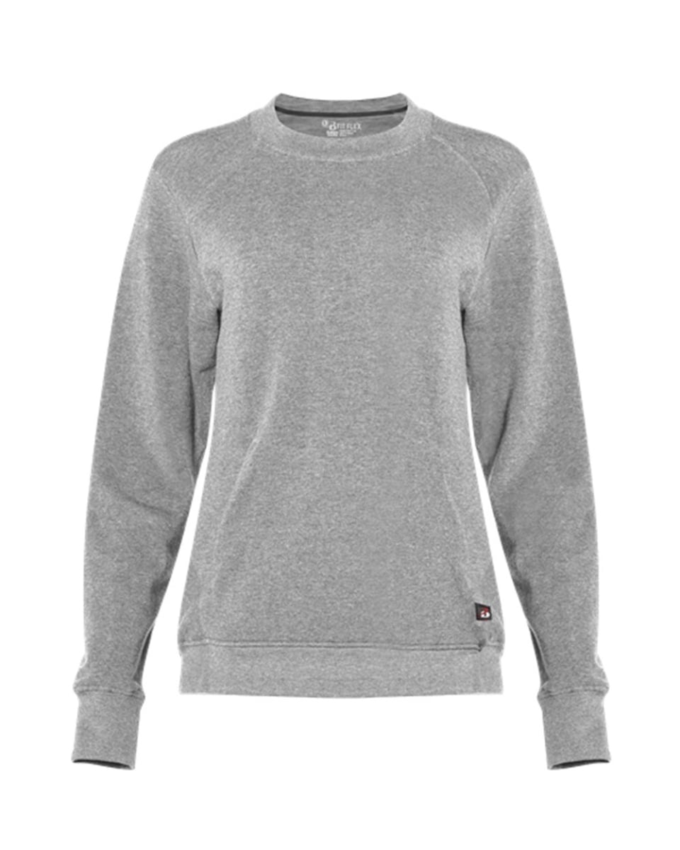 B08785653 FitFlex Women French Terry Sweatshirt, Navy - Small