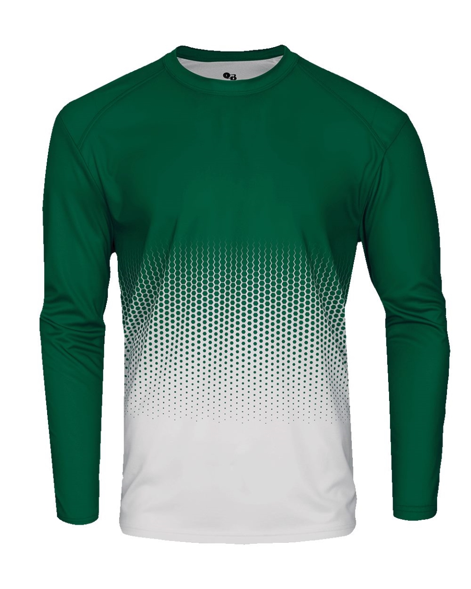 decalr B67685536 Hex 2.0 Long Sleeve T-Shirt, Maroon - Extra Large