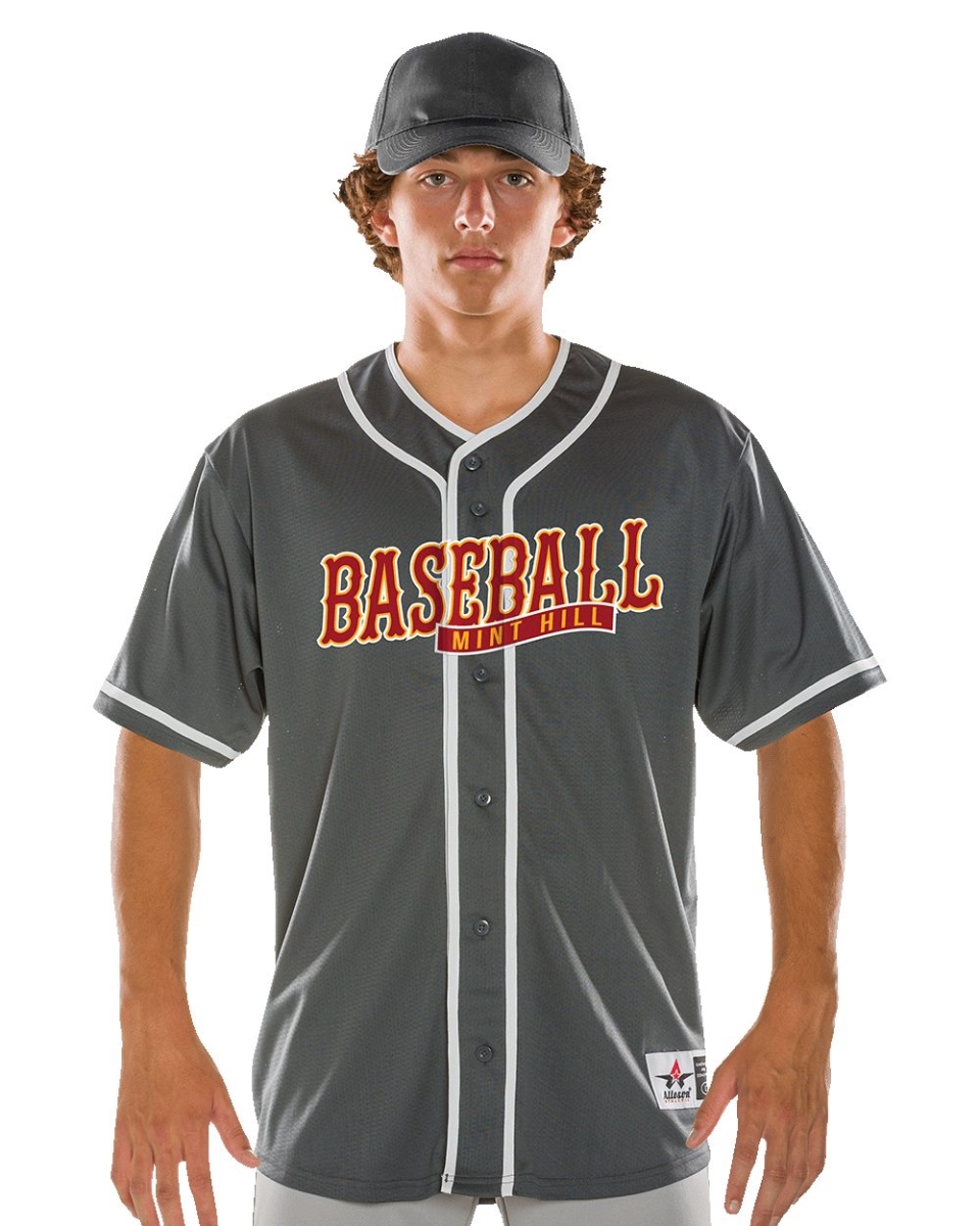 B59885104 Mens Diamond Jersey, White & Black - Medium
