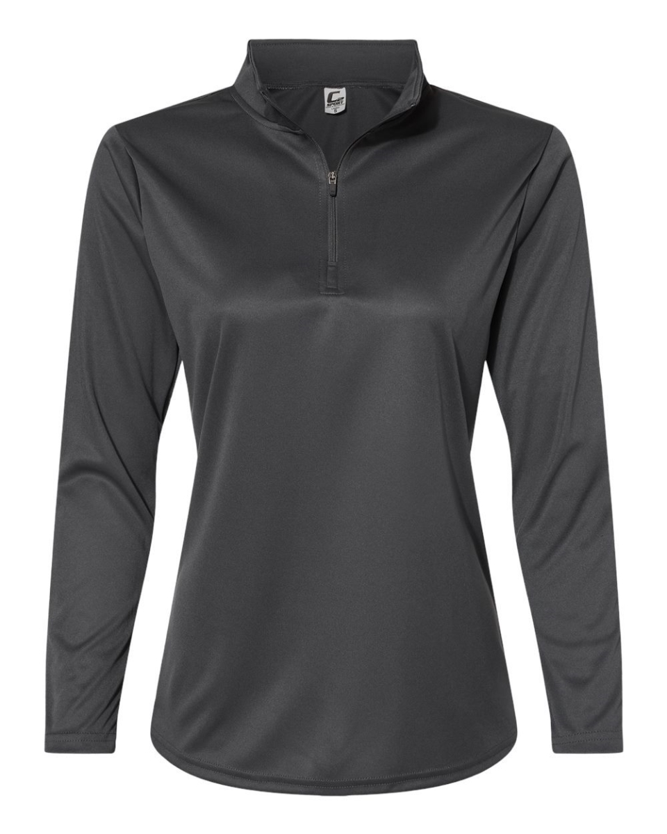 B58285004 Womens Quarter-Zip Pullover Hoodie, White - Medium