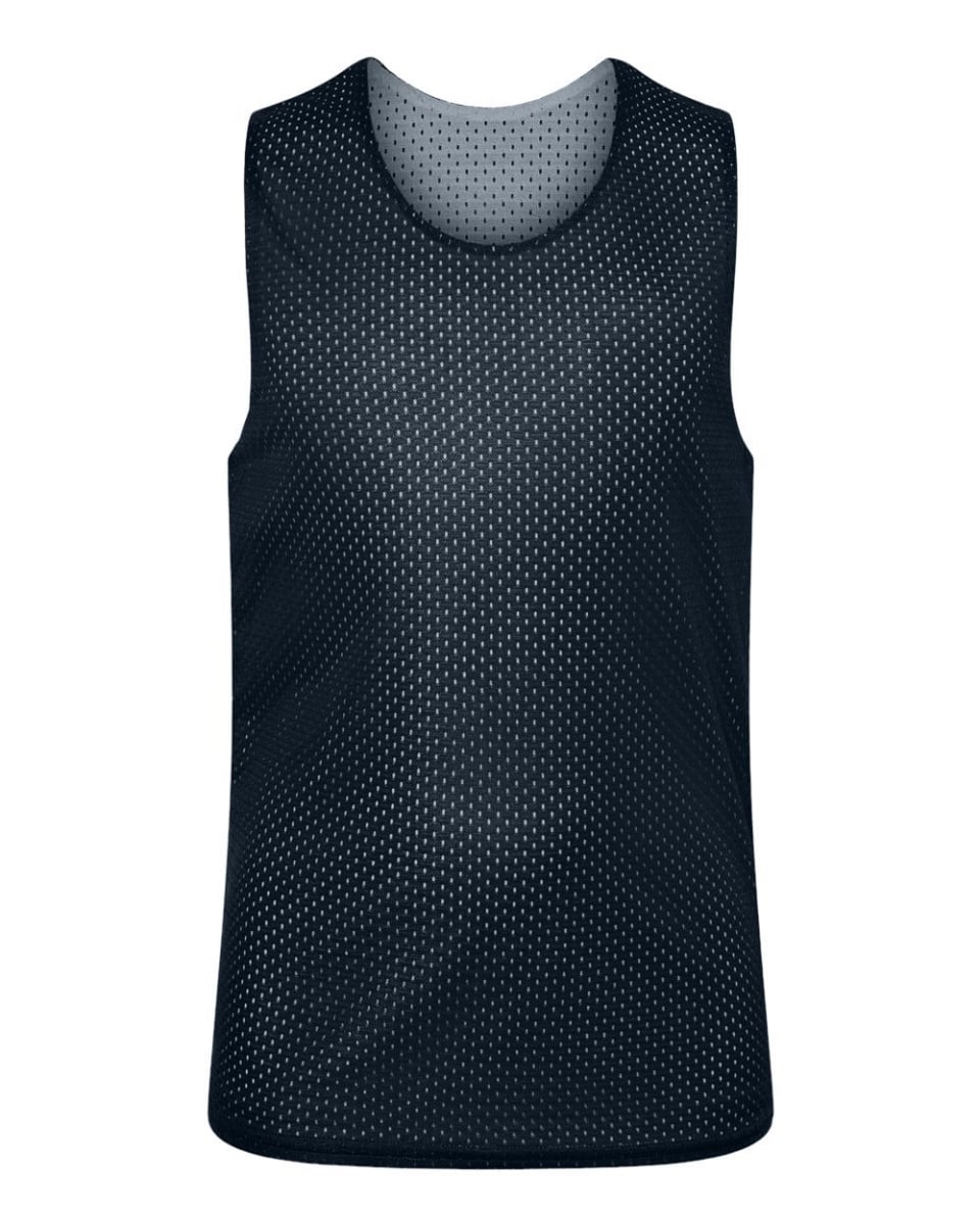 B58585654 Youth Reversible Mesh Tank Top, Navy & White - Medium