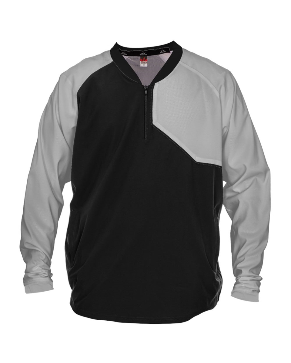 Picture of Alleson Athletic B94385083 Field Batters Jacket&#44; Charcoal & Black - Small