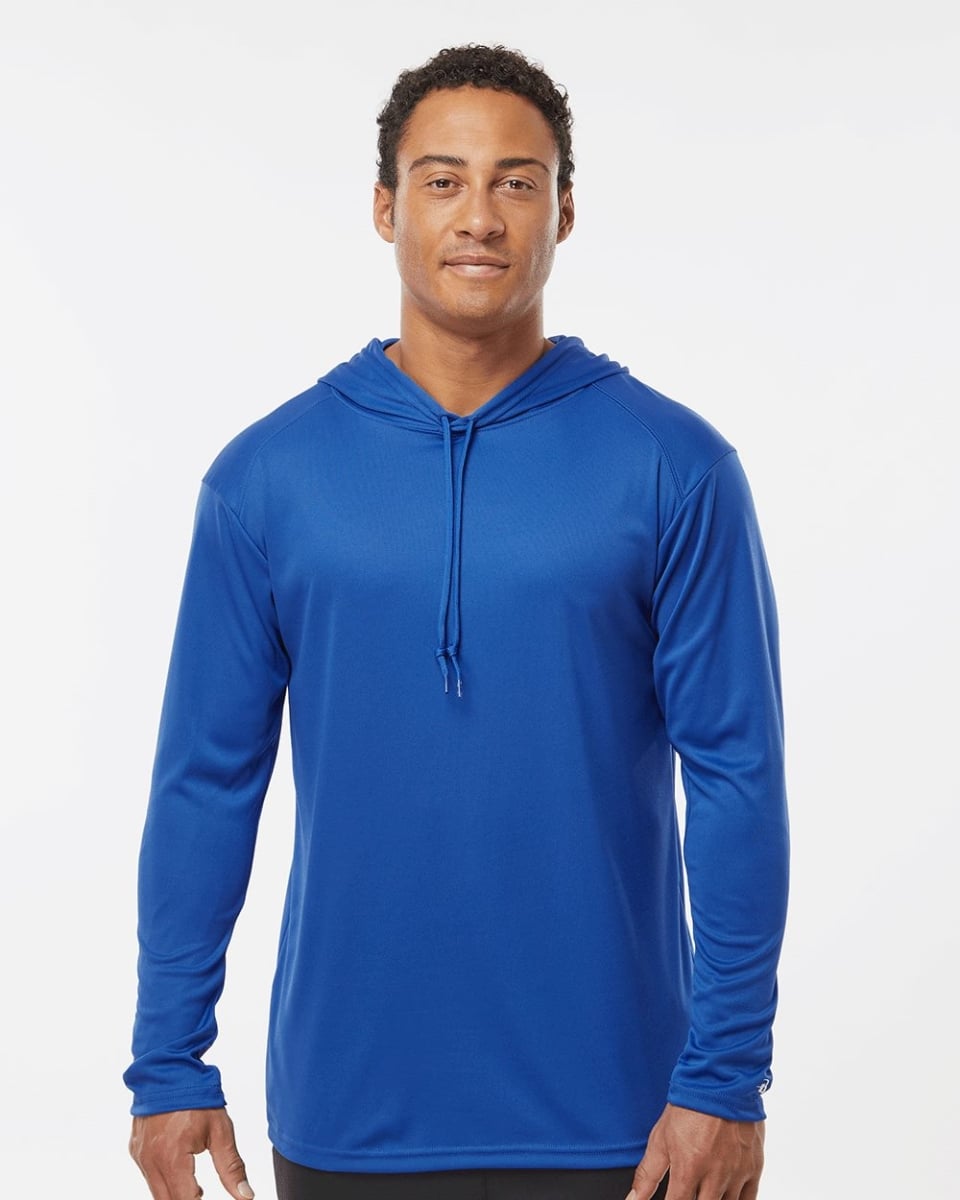 decalr B27885256 B-Core Hooded Long Sleeve T-Shirt, Columbia Blue - Extra Large