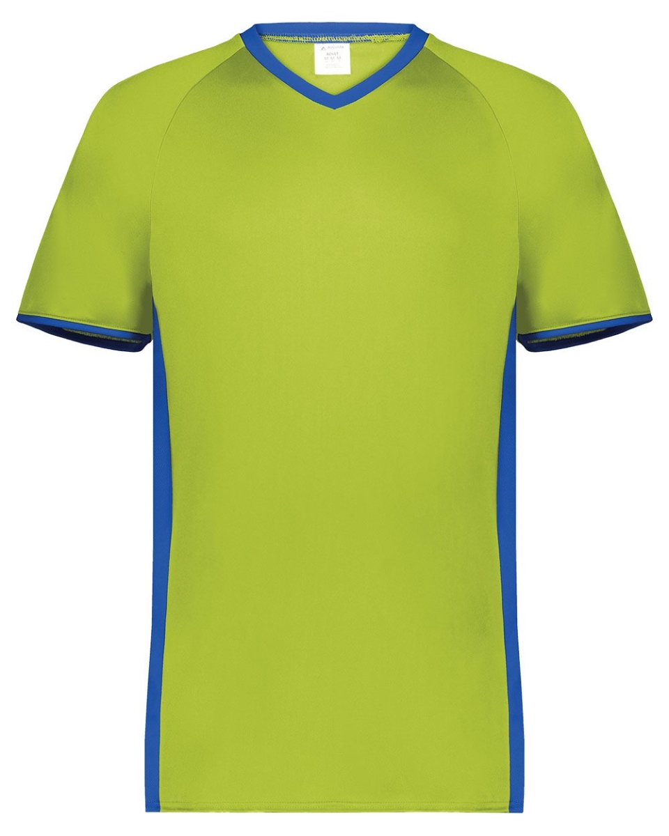 B30834684 Youth Cutter V-Neck Jersey, Orange & White - Medium