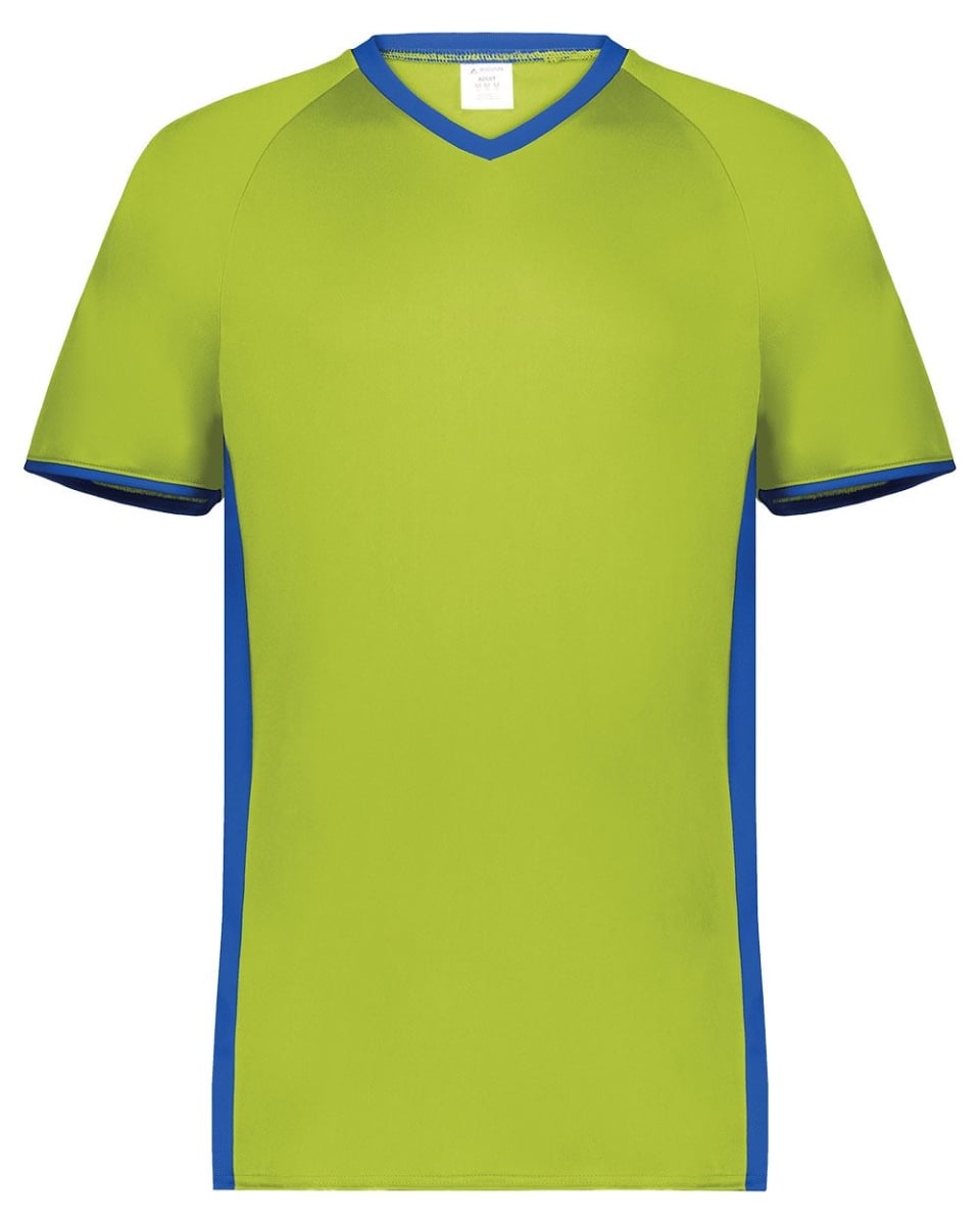B30834196 Youth Cutter V-Neck Jersey, Dark Green & White - Extra Large