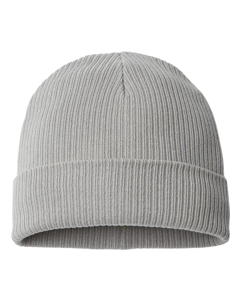 Picture of Atlantis Headwear B02795090 Sustainable Cuffed Beanie&#44; Light Grey - One Size