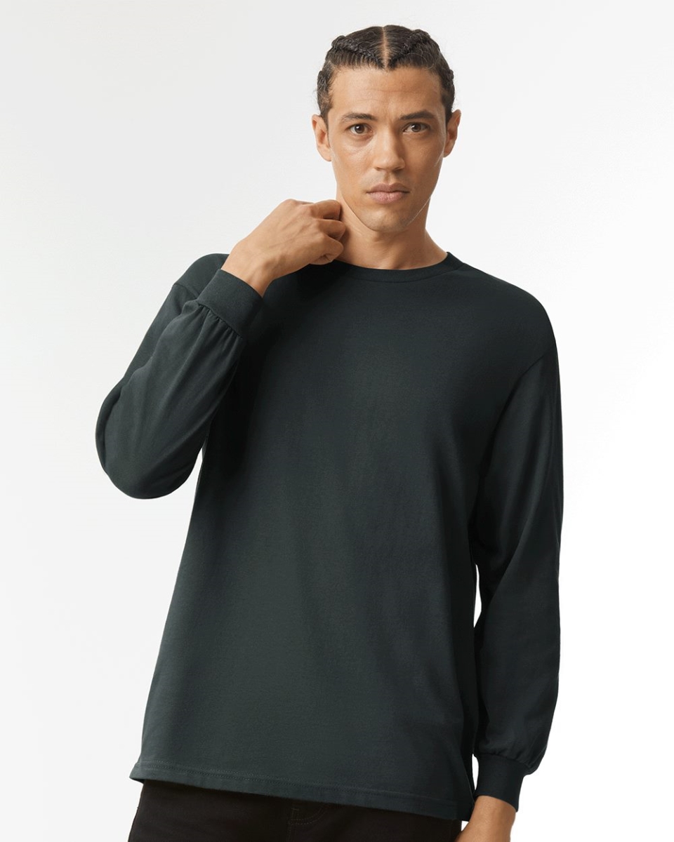 Picture of American Apparel B13027667 Heavyweight Cotton Long Sleeve T-Shirt&#44; Orange - 2XL