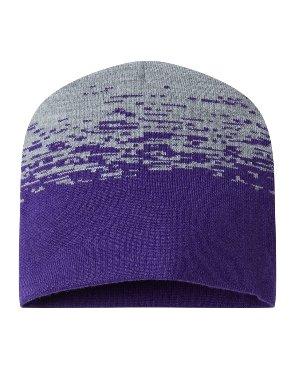 Picture of Cap America B46995650 USA-Made Static Beanie&#44; True Navy & Heather Grey - One Size