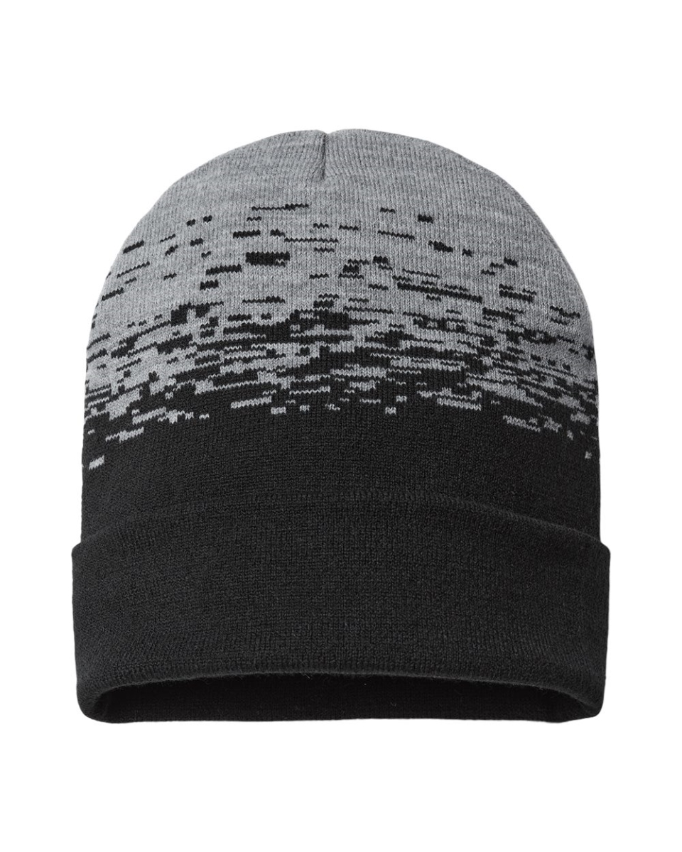 Picture of Cap America B51495650 USA-Made Static Cuffed Beanie&#44; True Navy & Heather Grey - One Size